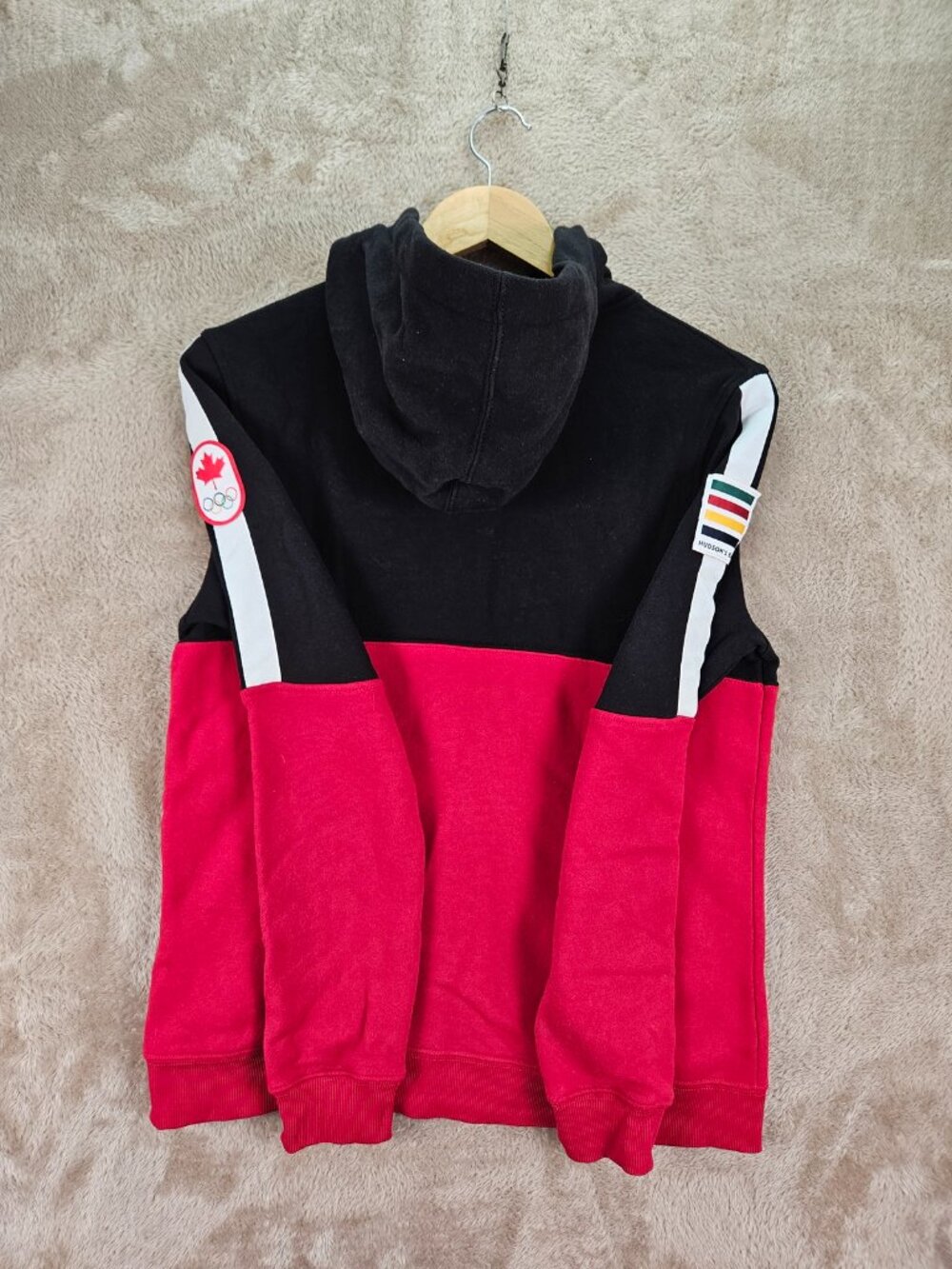 Hudson's Bay Canada Olympic Team Zip-up Hoodie Sweatshirt Spellout Logo Size S - Picture 9 of 10